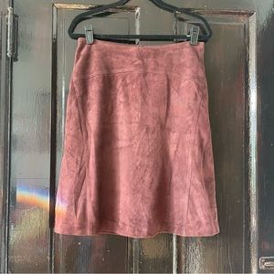 Ann Taylor genuine suede skirt